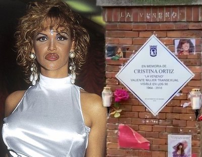 Reponen, por fin, la placa en homenaje a Cristina Ortiz, La Veneno, en el Parque del Oeste de Madrid