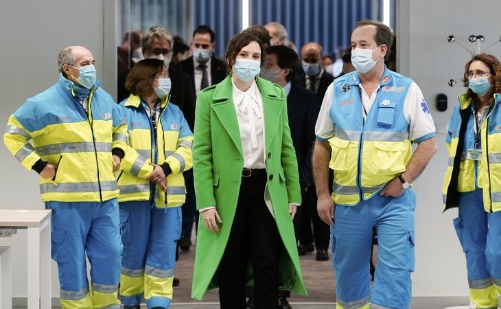 Ayuso, durante la inauguración del hospital Isabel Zendal