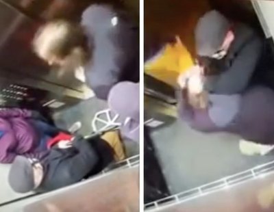 Un anciano propina una brutal paliza a un joven por toserle en la cara en un ascensor