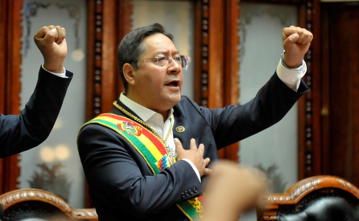 Luis Arce, tras ser investido presidente de Bolivia