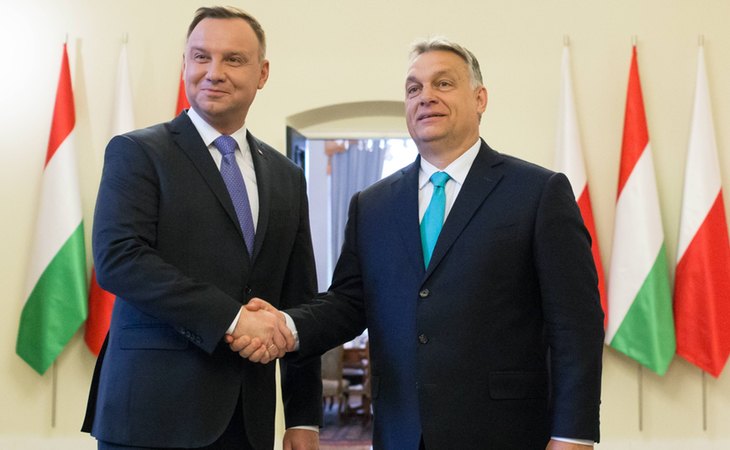 Andrzej Duda y Viktor Orbán, presidentes de Polonia y Hungría