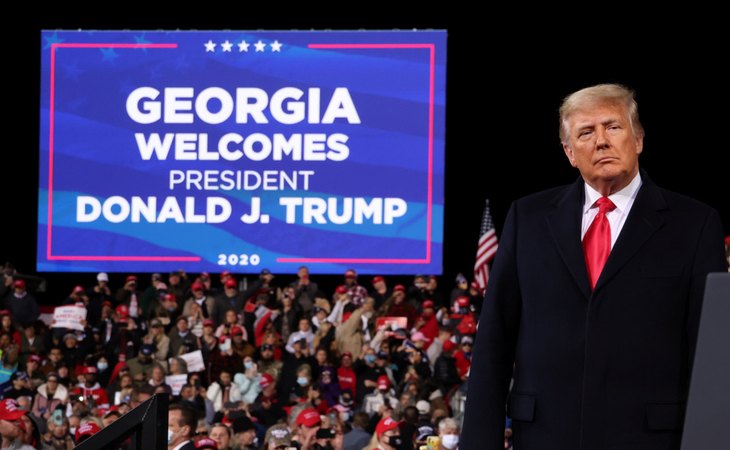 Donald Trump en un acto en Georgia