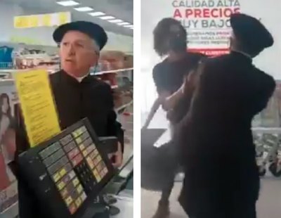 Un cura se lía a hostias en un supermercado por pedirle que se pusiera la mascarilla