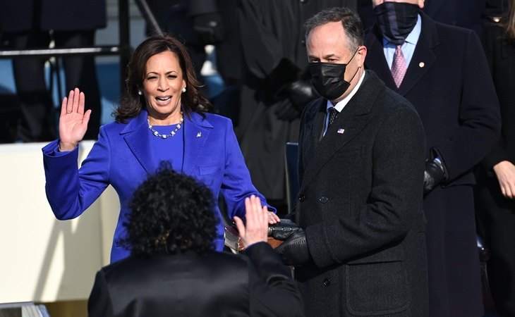 Kamala Harris, durante su investidura como vicepresidenta