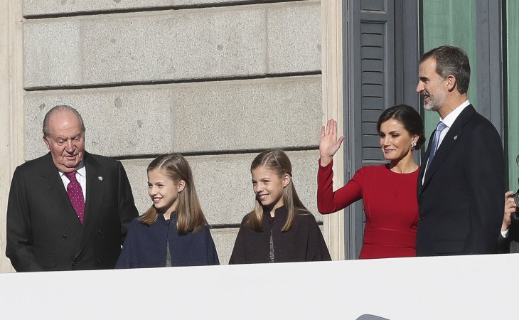 La última vez en público del emérito rey Juan Carlos junto a sus nietas, la princesa Leonor y la infanta Sofía