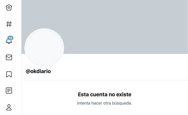 Así luce el perfil de OKDiario