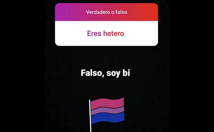 Storie de Carla Vigo en Instagram hablando de su orientación sexual