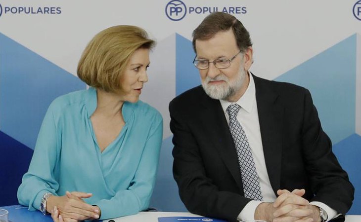 María Dolores de Cospedal y Mariano Rajoy, exdirigentes del PP