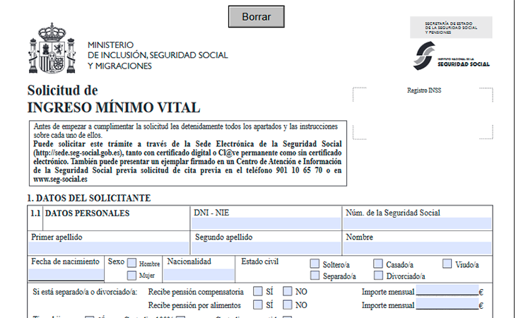 Hay que cumplimentar todas las páginas del formulario