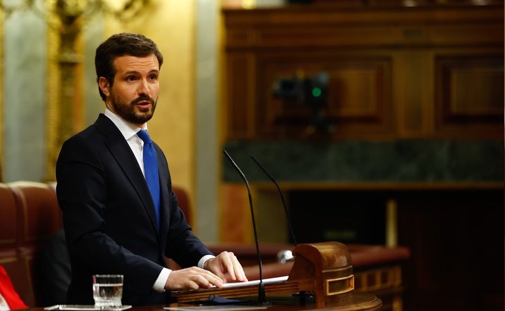 Pablo Casado ha recibido algunos de los dardos lanzados por Santiago Abascal