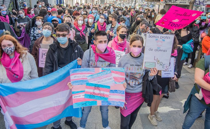 Manifestación por la Ley Trans en Madrid