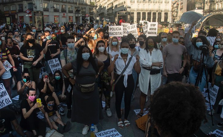 Manifestación en Madrid por el asesinato de George Floyd