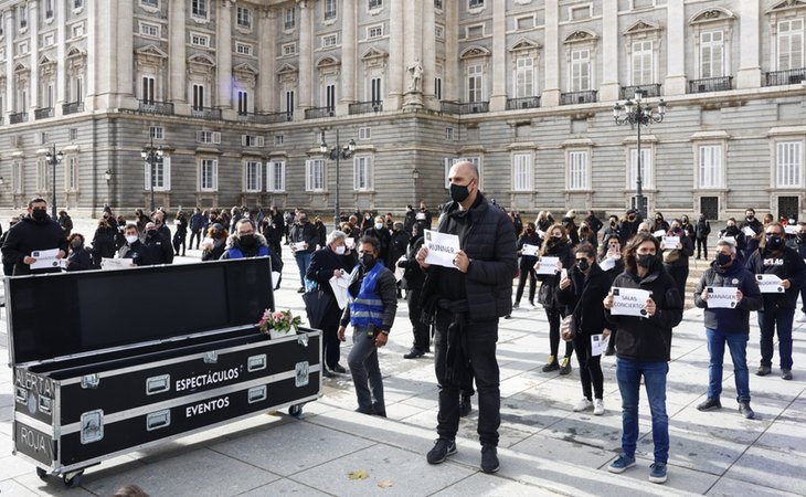 Los profesionales de la industria cultural han salido a la calle a protestar por su situación