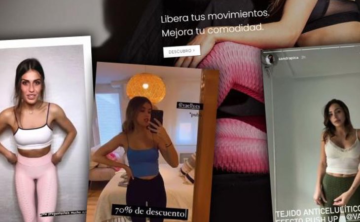 Sofía Suescun, Sandra Camacho y Sandra Pica, promocionando los leggins en su instagram