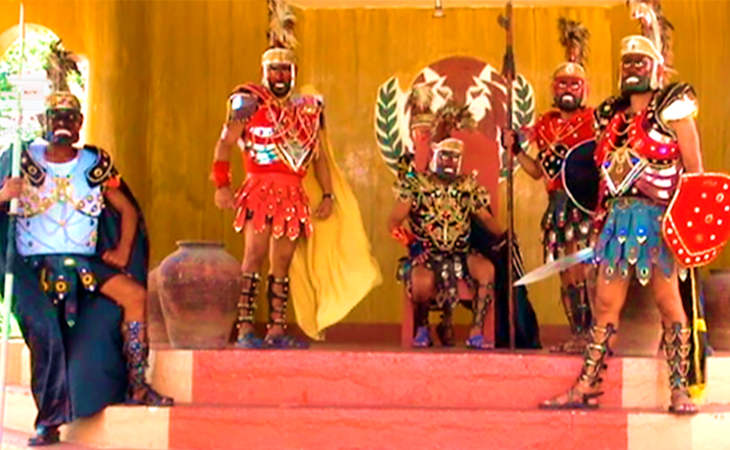 Los filipinos se disfrazan de soldados romanos