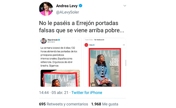 El tweet que borró