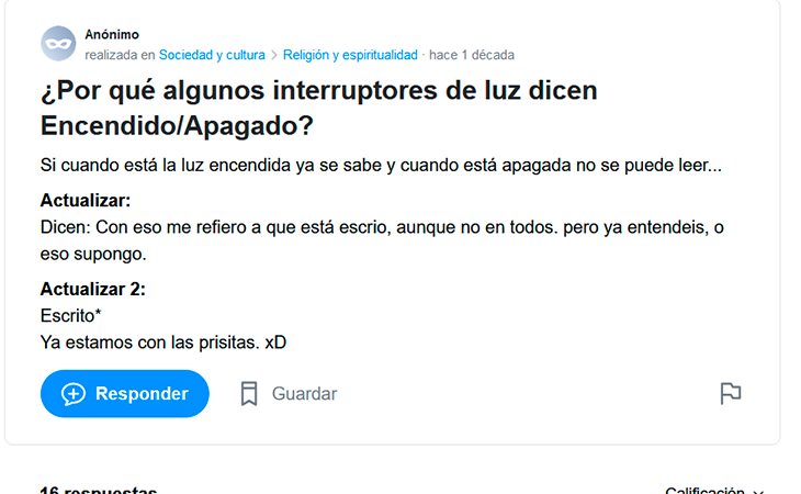 Una de las mejores preguntas