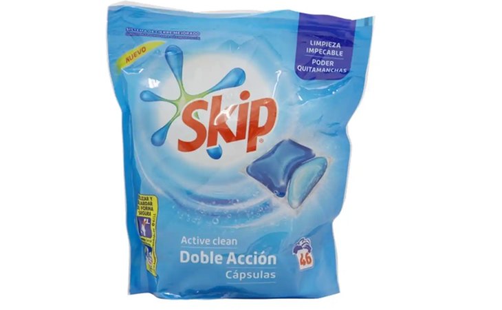 Skip Doble Acción Cápsulas, entre los peores detergentes del mercado
