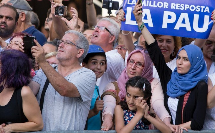 Una manifestación tras los atentados