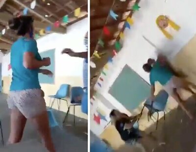 Se encuentra a su pareja mientras acompañaba a su amante a vacunarse y desatan una brutal pelea