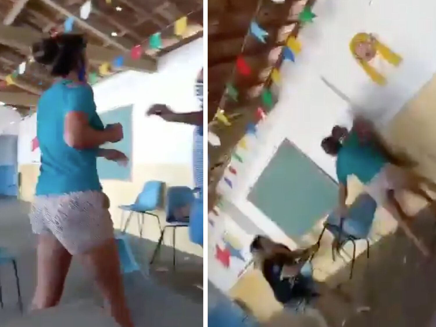 Se encuentra a su pareja mientras acompañaba a su amante a vacunarse y desatan una brutal pelea