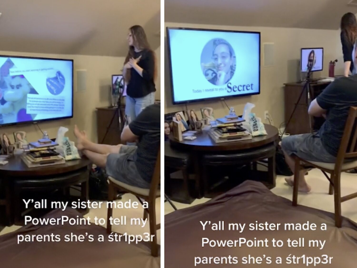 Usa una presentación de PowerPoint para confesar a sus padres que es stripper