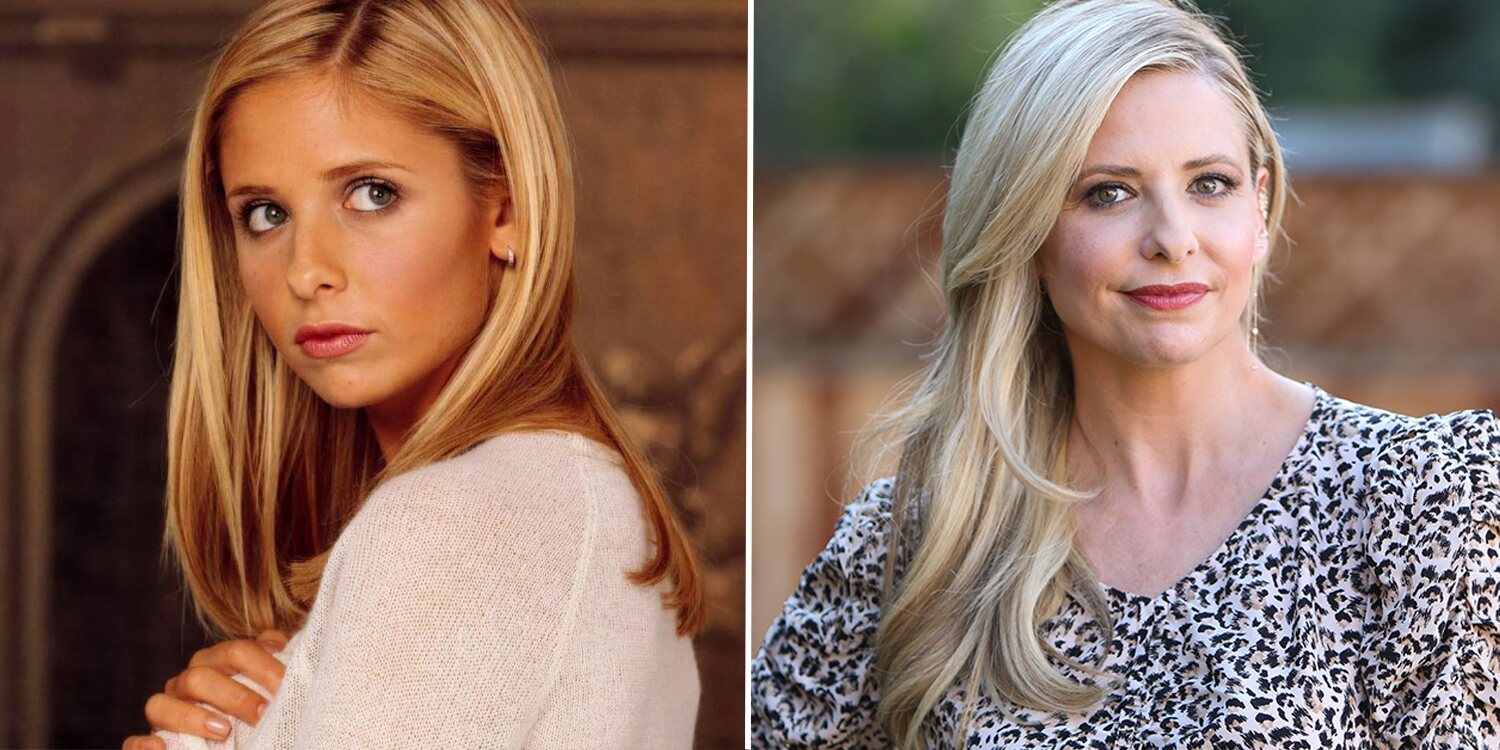 Sarah Michelle Gellar como Buffy y en la actualidad