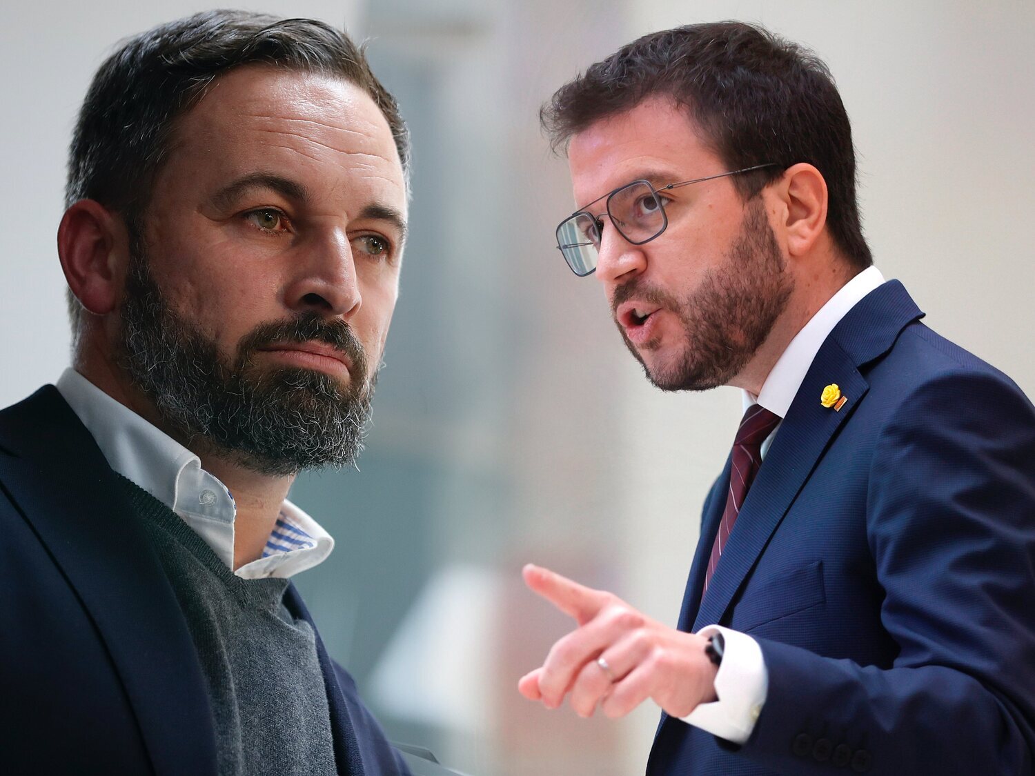 Santiago Abascal, que dice que VOX no incita a la violencia, pide "abofetear" a Pere Aragonés