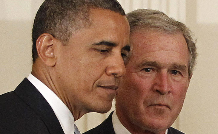 Obama y su antecesor, George W. Bush