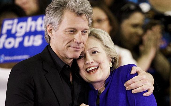 Jon Bon Jovi es amigo de Hillary Clinton