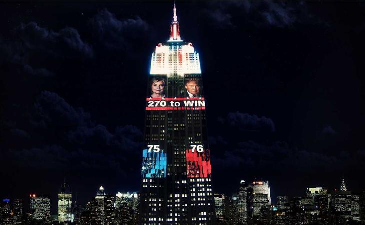 El Empire State durante las elecciones