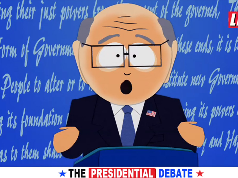 Trump parodiado como un personaje de 'South Park'