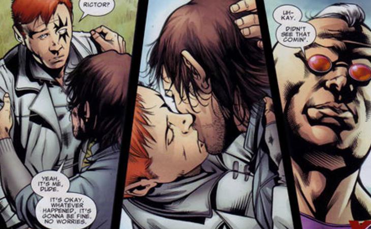 Rictor y Shatterstar protagonizaron el primer beso gay en un cómic mainstream