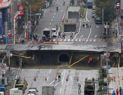 Ejemplo de eficacia: Reabre la carretera japonesa una semana después de su derrumbe