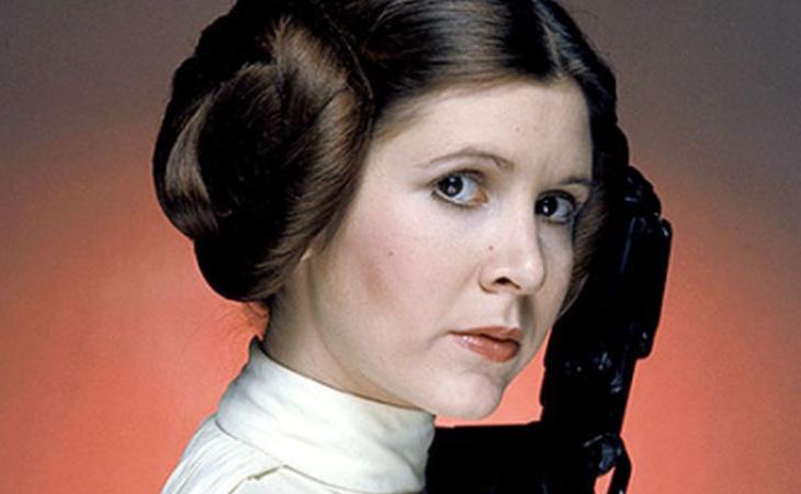 La Princesa Leia, interpretada por Carrie Fisher