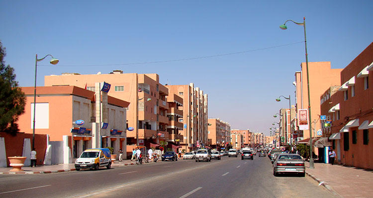 Avenida Makkah al-Mukarramah, en los territorios ocupados de El Aaiún