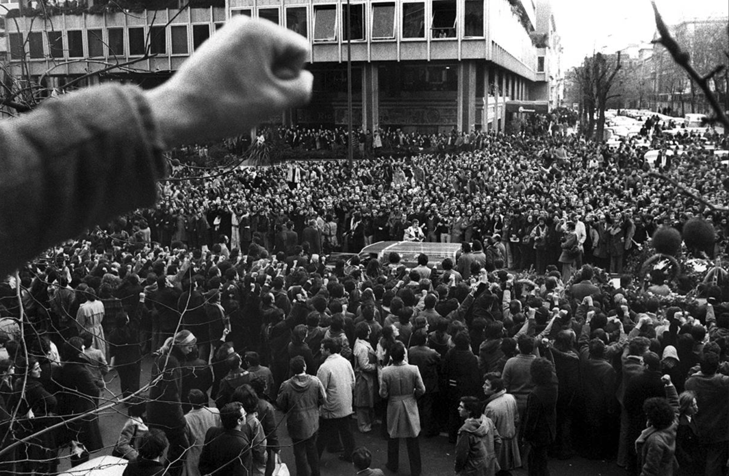 Una de las manifestaciones en repulsa a la matanza de Atocha (Antonio Gabriel)