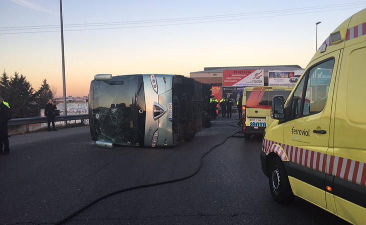 Así ha quedado el autobús tras el accidente