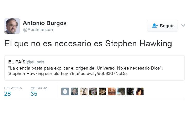 Antonio Burgos pone en cuestión a Stephen Hawking