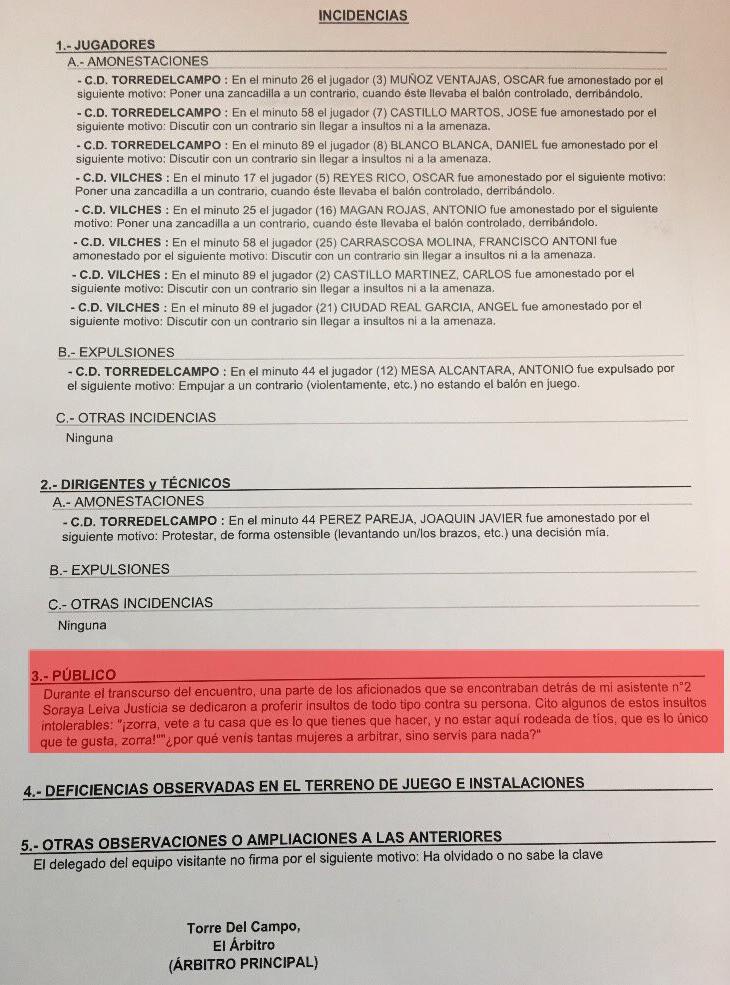 Acta del partido