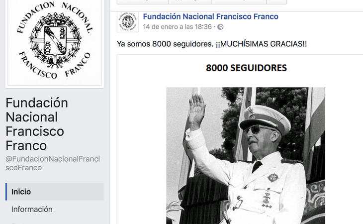 La Fundación Francisco Franco en Facebook