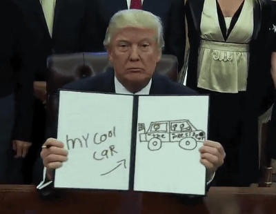 Los memes de los dibujos de Donald Trump ya son lo mejor de 2017