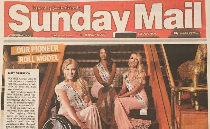 La modelo protagonizó grandes portadas con su participación en Miss Wolrd Australia