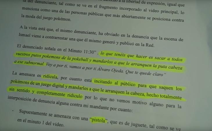 Respuesta del abogado de Ismael Prego