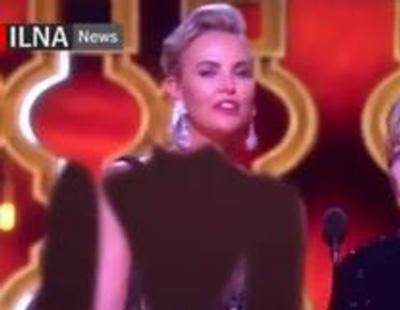 La televisión iraní censura el escote de Charlize Theron de la manera más cutre