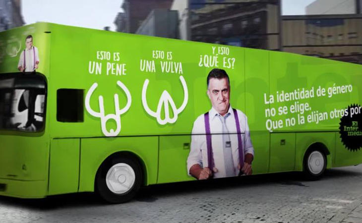 El autobús de 'El Intermedio' en respuesta a la campaña de Hazte Oír