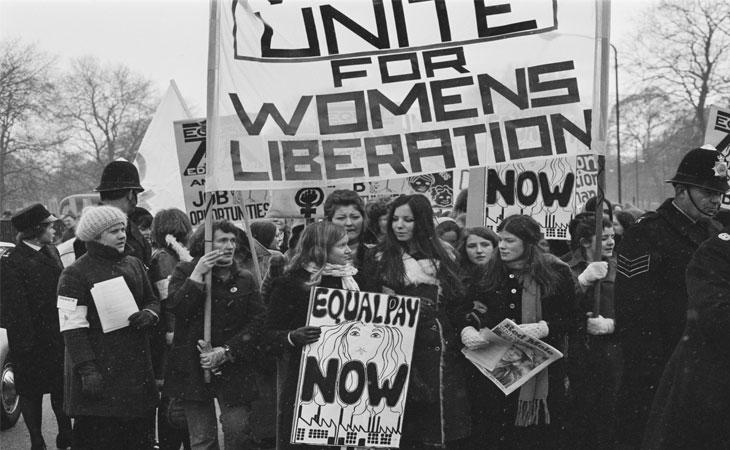 Mujeres inglesas en pro de la liberación femenina