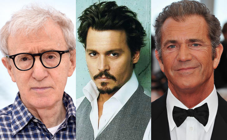 Woody Allen, Johnny Depp y Mel Gibson han sido acusados de violencia machista