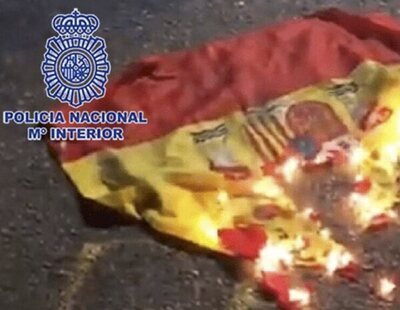 Detenido un joven de 19 años en Murcia por quemar una bandera de España