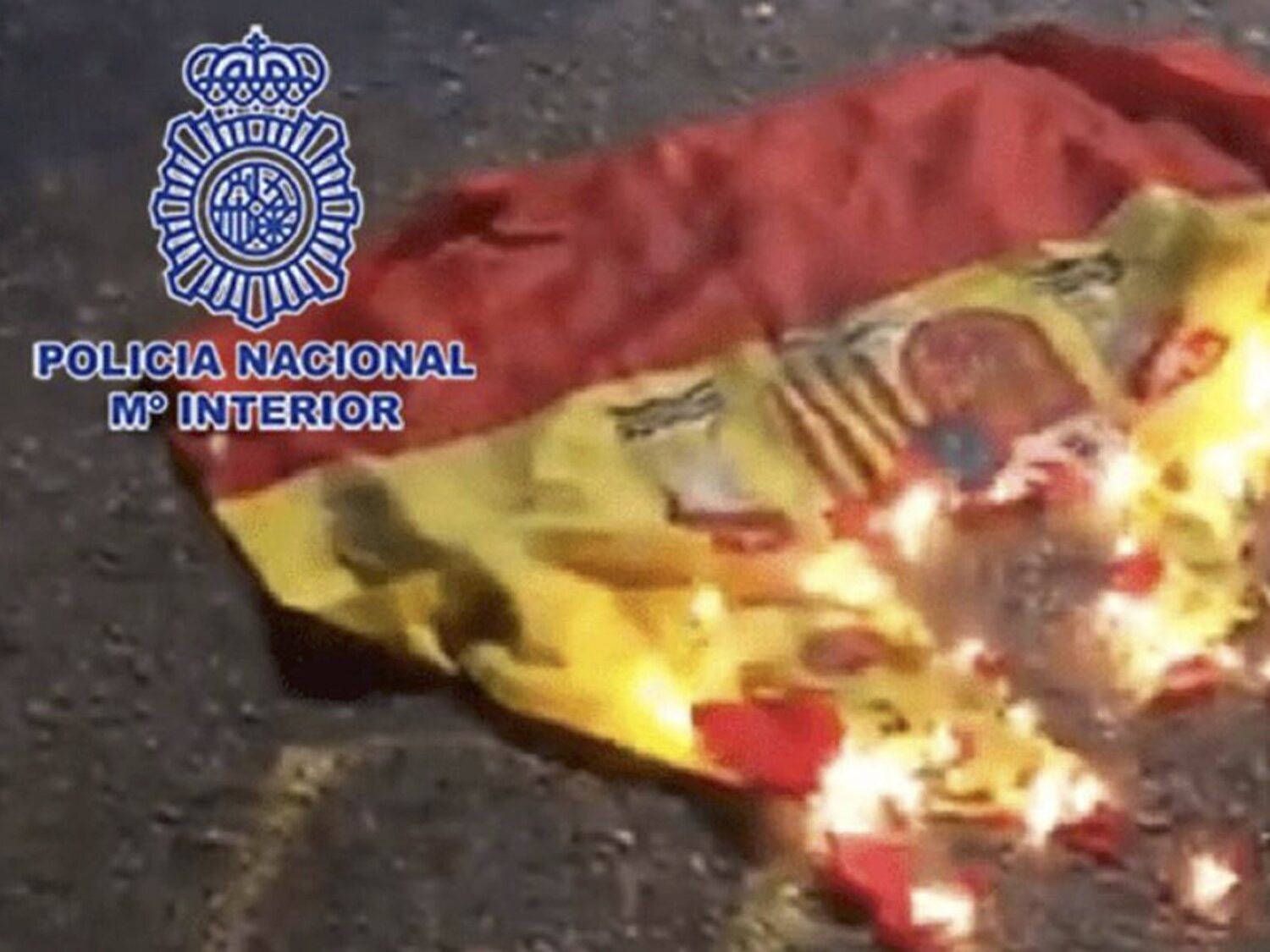 Detenido un joven de 19 años en Murcia por quemar una bandera de España